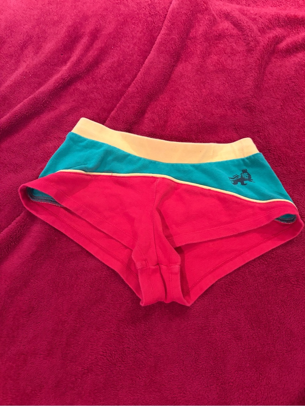 Womenâs Colorblock Cotton Blend Hipster Briefs - Red/Green/Gold